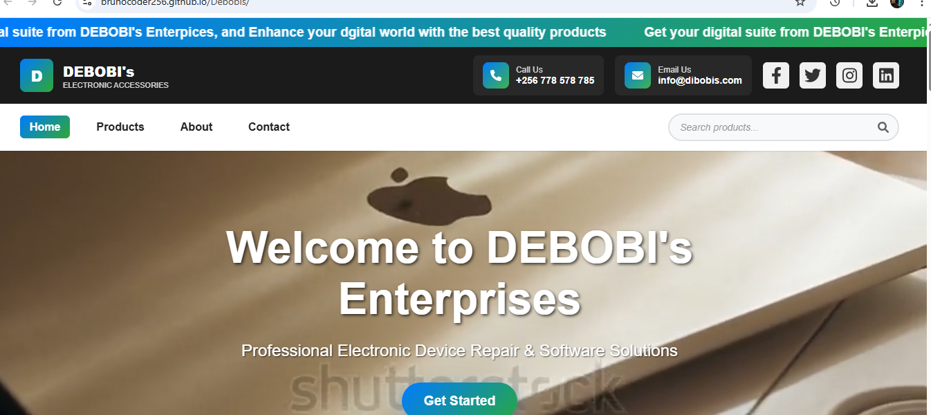 Debobi's website project
